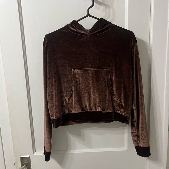 Velvet Brown Nastygal Hoodie - Picture 1 of 3